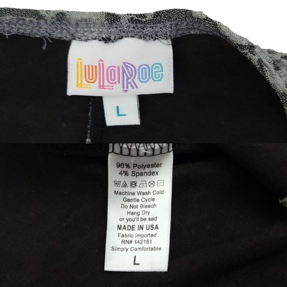 LuLaRoe Open Front 3/4 Sleeve Cardigan Sweater Womens Size L Grey Floral - Picture 12 of 15